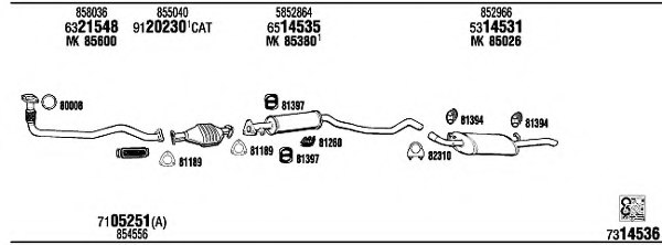FONOS OP55022 Exhaust System